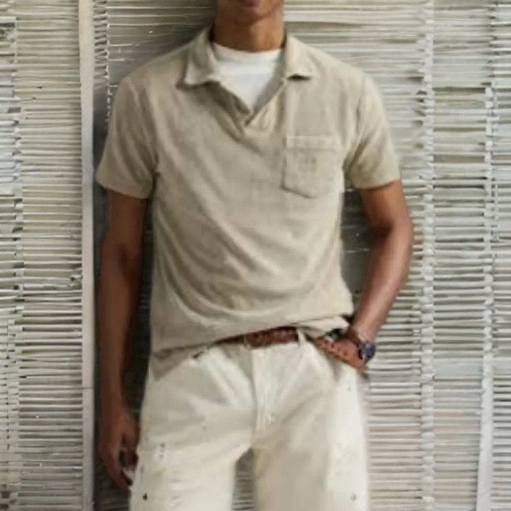Polo Ralph Lauren Men's Mineral Dyed Terry Polo Shirt Tan Sz XXL NWT